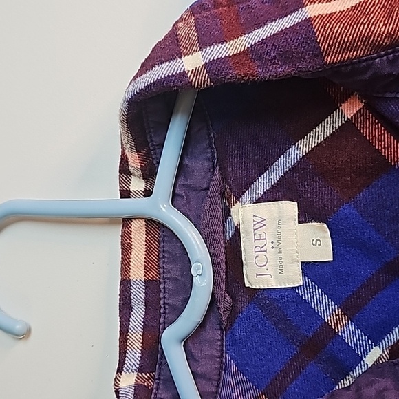 J Crew Flannel Shirt 1/2 Zip Sz Sm - Picture 9 of 13